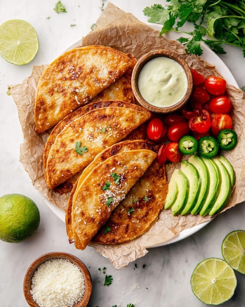 Crispy Beef Tacos with Cilantro-Lime Sauce Recipe