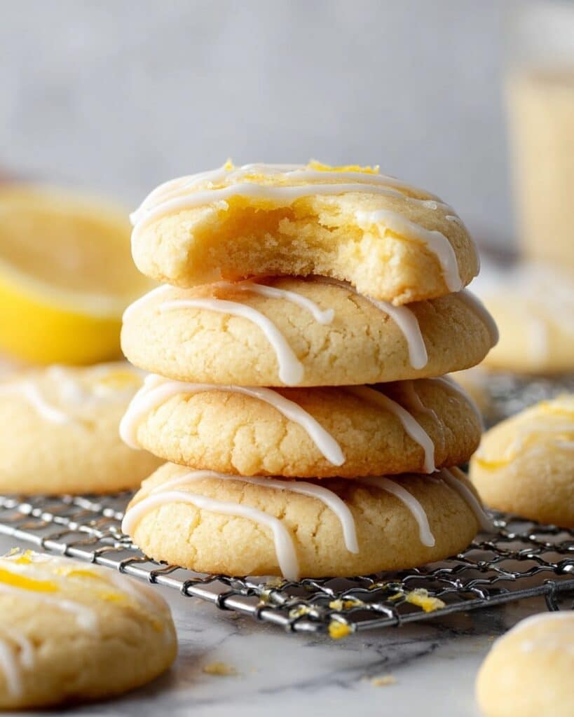 Lemon Thumbprint Cookies with Lemon Curd and Icing Recipe