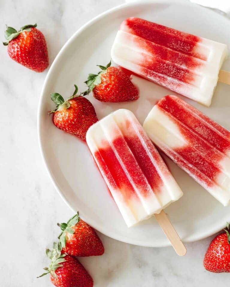 Strawberry Vanilla Popsicles Recipe