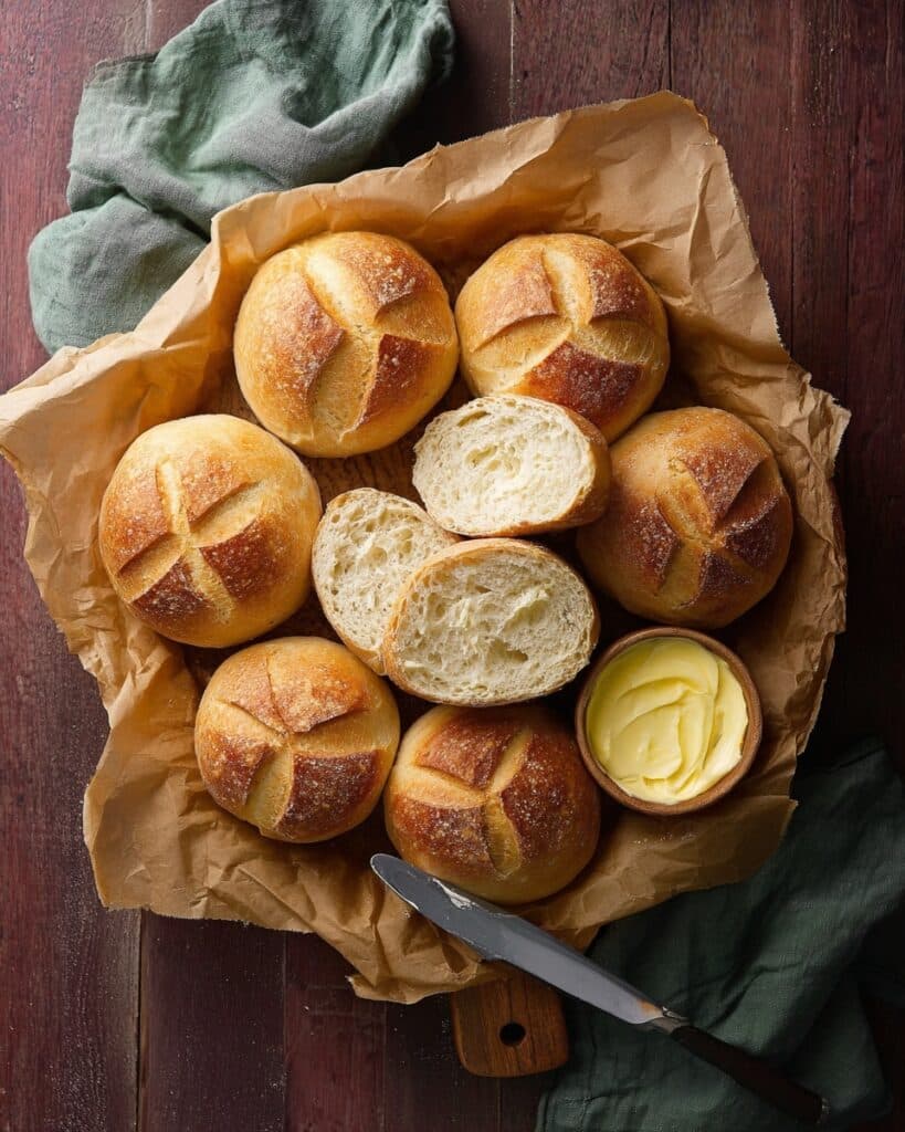 Crusty Sourdough Bread Rolls Recipe