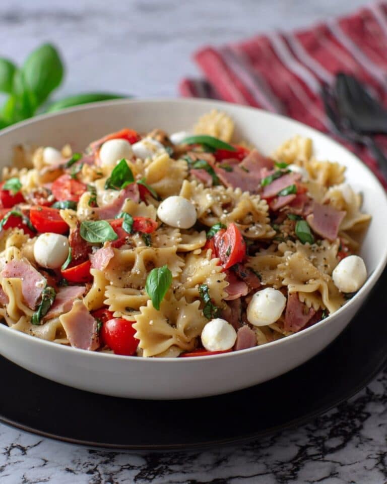 Easy Caprese Pesto Pasta Salad Recipe