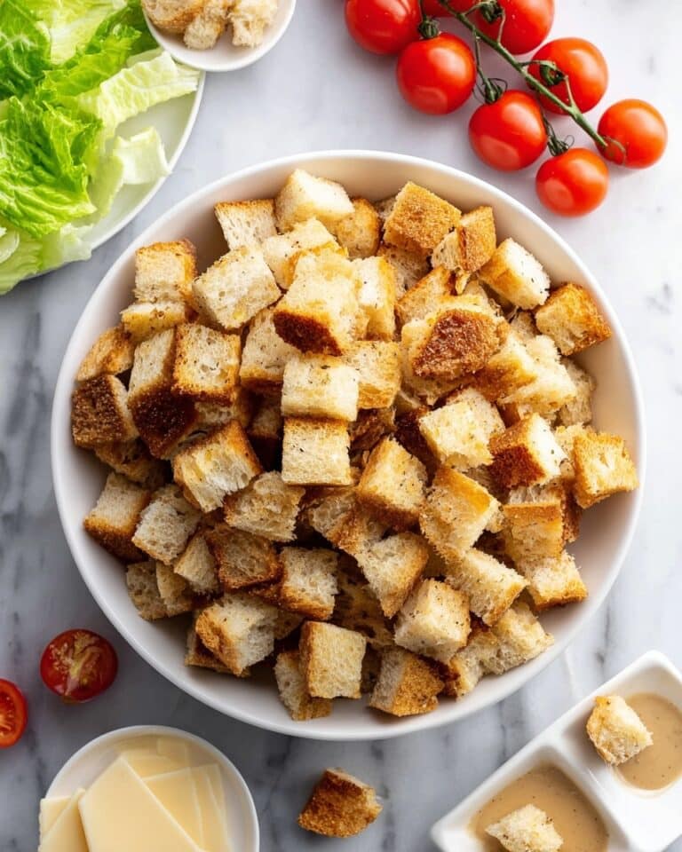 Homemade Parmesan Garlic Croutons Recipe
