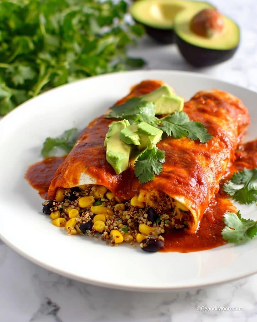 Black Bean Avocado Enchiladas Recipe