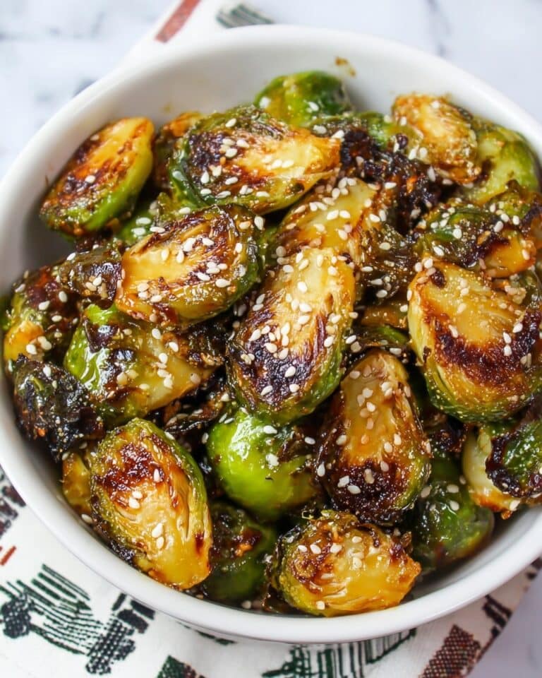 Longhorn Steakhouse Crispy Roasted Brussels Sprouts with Spicy Honey Glaze Recipe