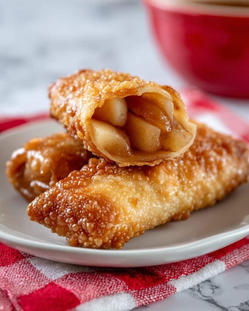 Apple Pie Egg Rolls with Caramel Dipping Sauce Recipe
