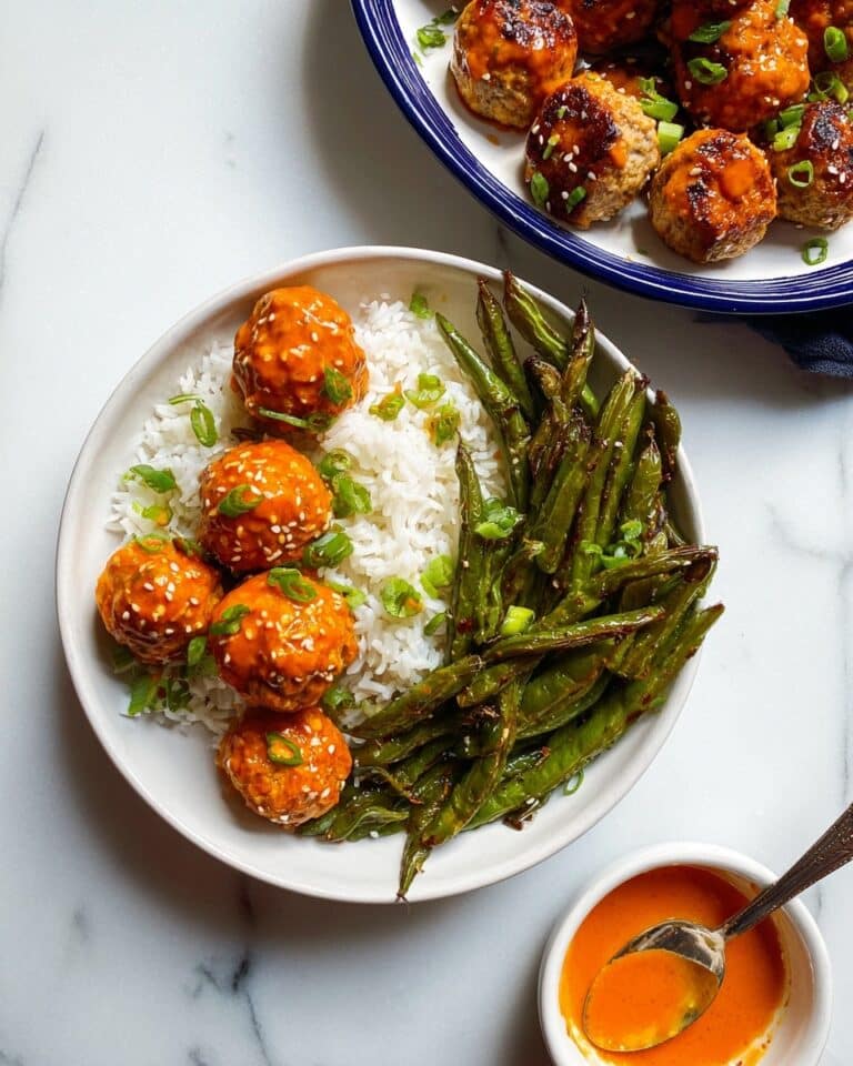 Firecracker Meatballs with Spicy Asian Sauce Recipe