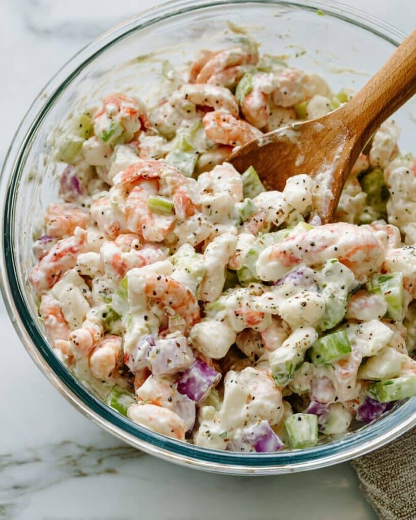 Alaskan Seafood Salad with Imitation Crab, Shrimp, and Old Bay Seasoning Recipe
