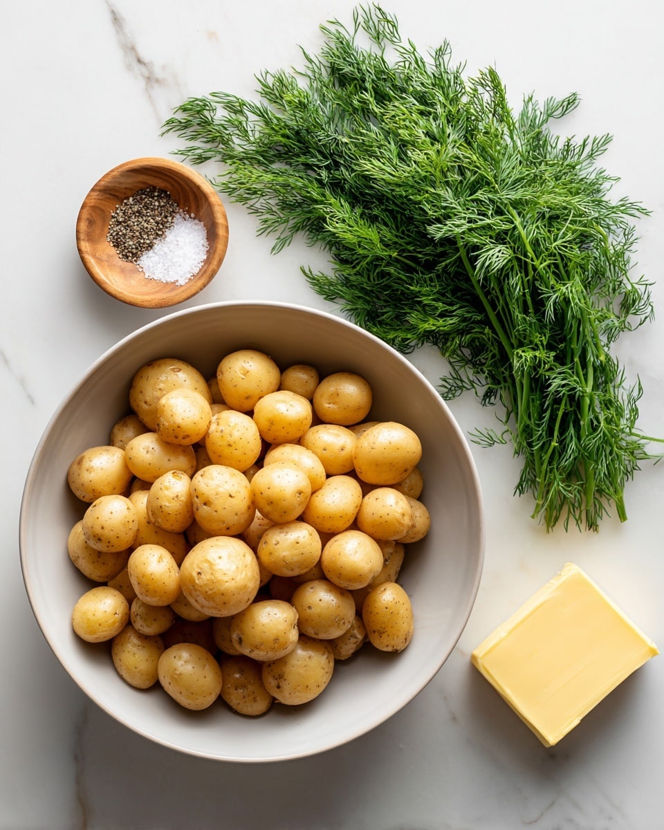 A large white pot filled with clean water holds many small to medium yellow potatoes. The potatoes are whole with smooth skins, evenly spread out inside the pot. The pot has a silver handle visible on the side. The background surface is a white marbled texture. photo taken with an iphone --ar 4:5 --v 7