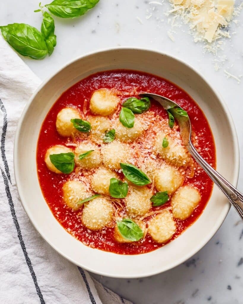 Gnudi with Cottage Cheese and Marinara Sauce Recipe