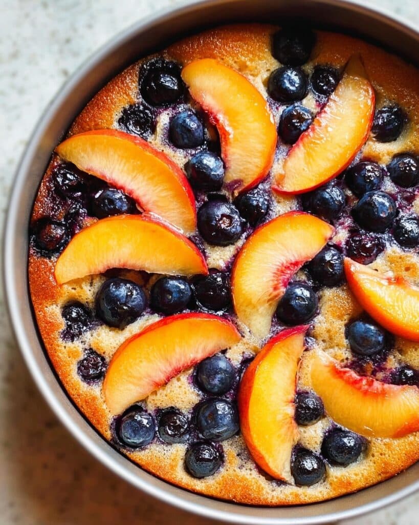 Peach and Blueberry Greek Yogurt Cake Recipe