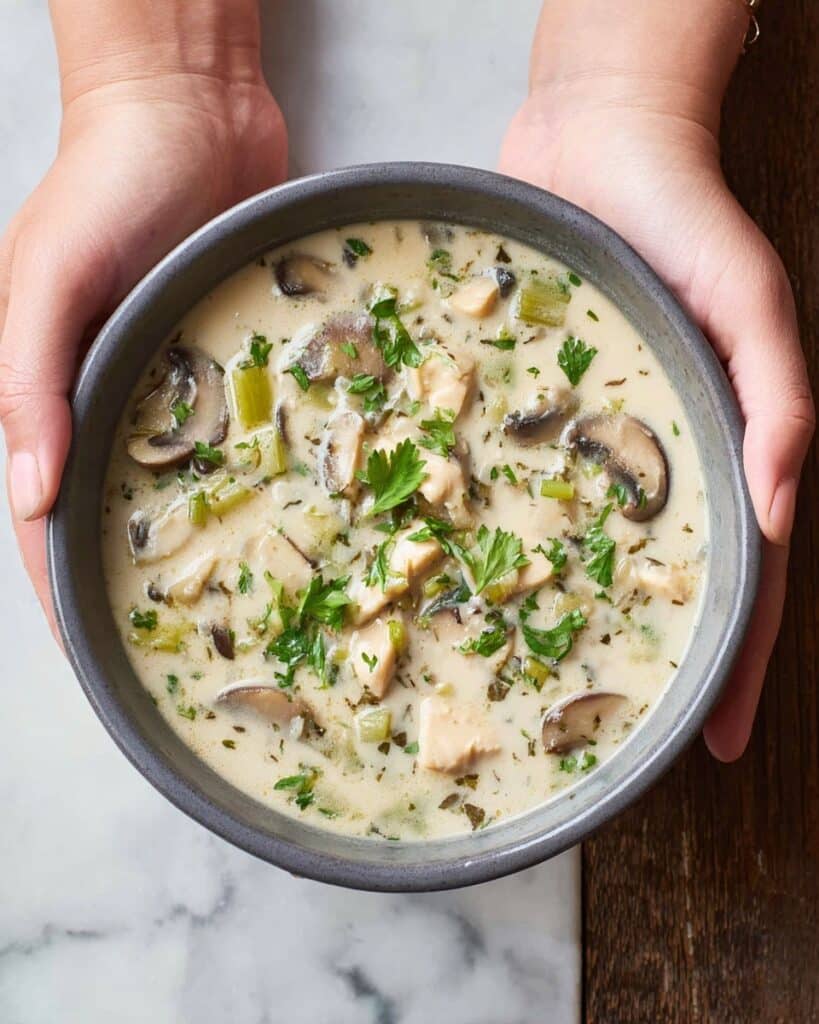 Creamy Chicken Mushroom Soup Recipe