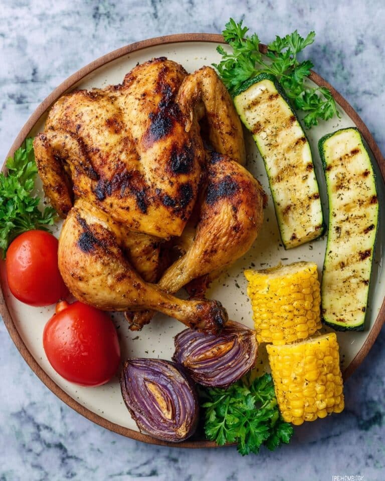 Juicy Mediterranean-Style Grilled Whole Chicken Recipe