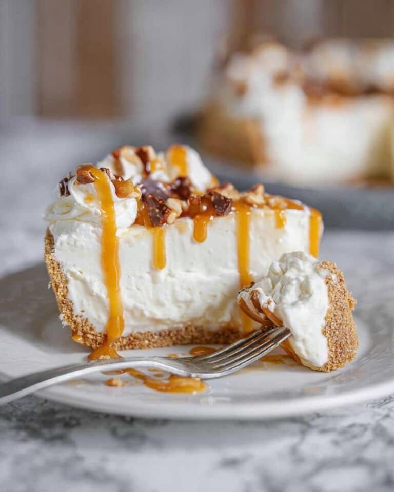 Easy Caramel Heath Cheesecake Pie Recipe