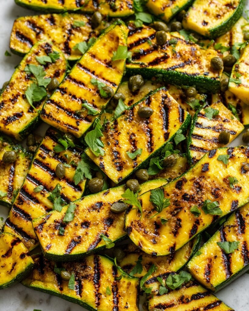 Melting Zucchini with Garlic, Capers, and White Wine Recipe