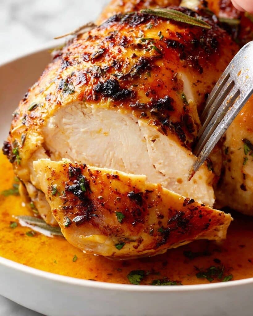 Garlic Butter Crispy Roast Chicken Recipe
