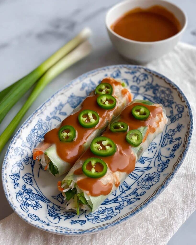 Thai Fresh Spring Rolls with Spiced Plum Tamarin Sauce Recipe