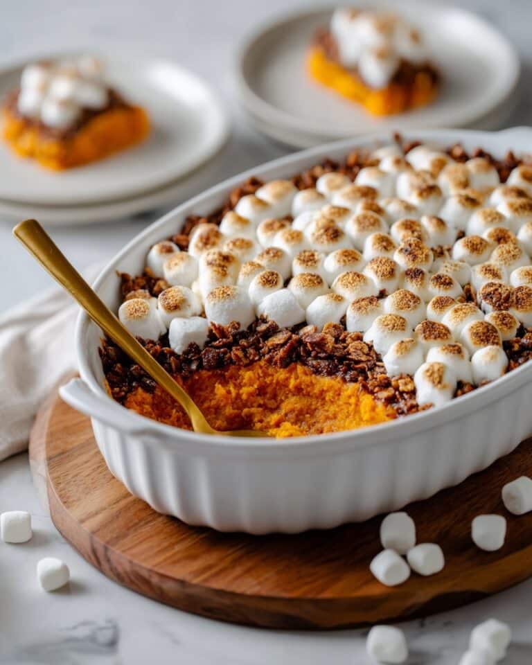 Sweet Potato Casserole With Marshmallows, Pecans, And Cornflakes Recipe