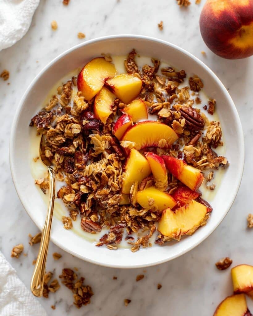 Peach Cobbler Granola Recipe