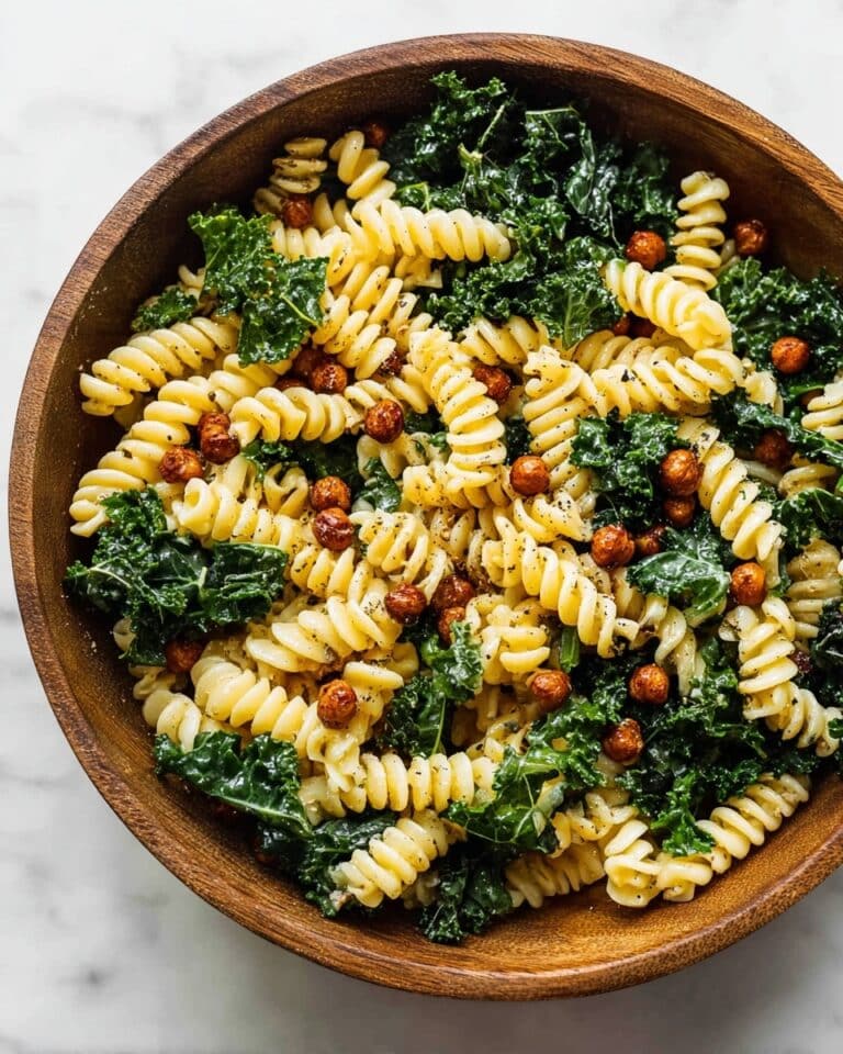 Kale Caesar Pasta Salad Recipe