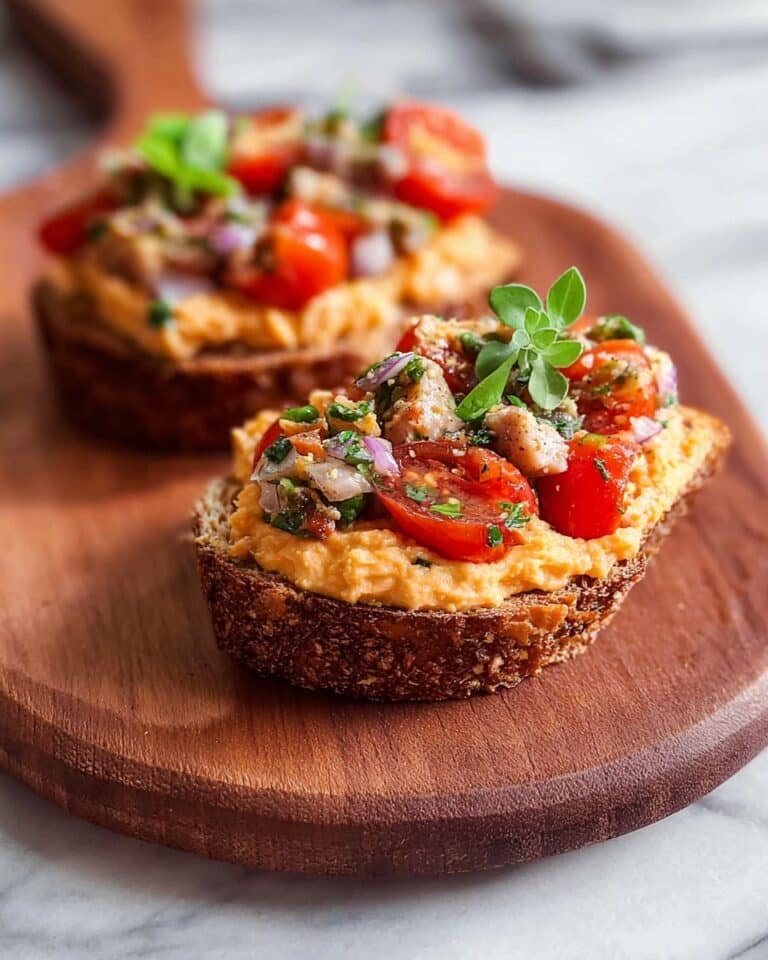 Sardine Toast with Harissa Cream Cheese & Tomatoes Recipe