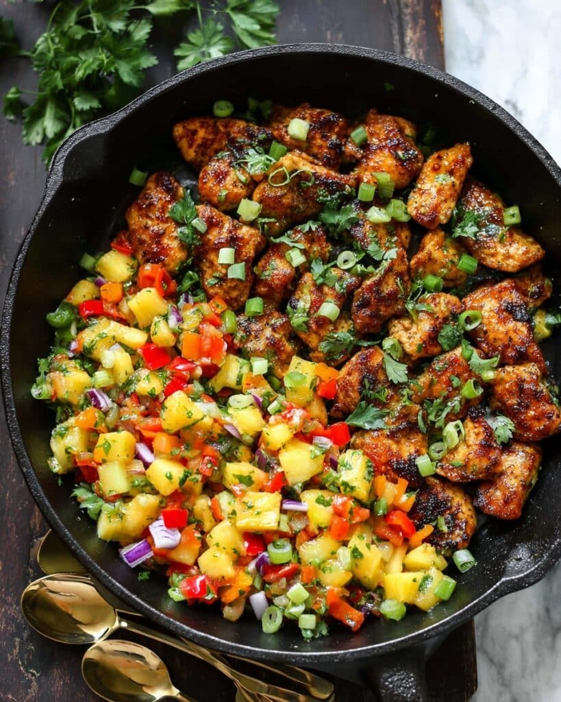 Cilantro-Lime Chicken with Peach Salsa Recipe