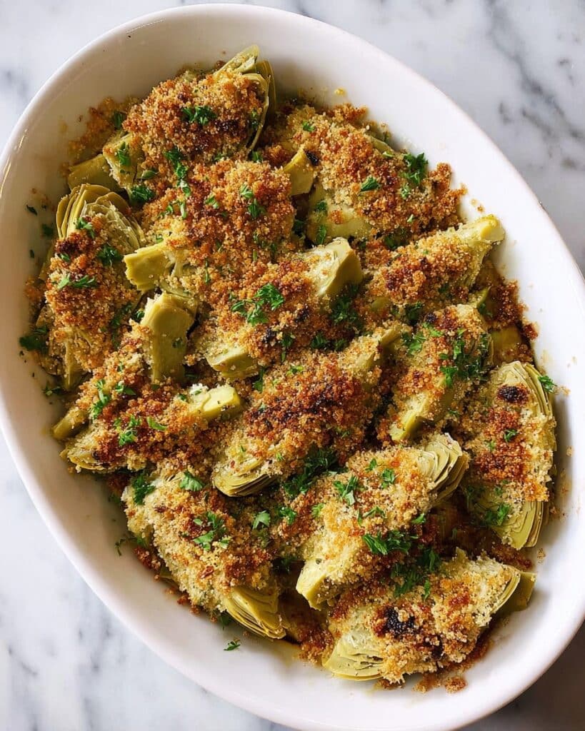 Italian Baked Stuffed Artichoke Hearts Recipe