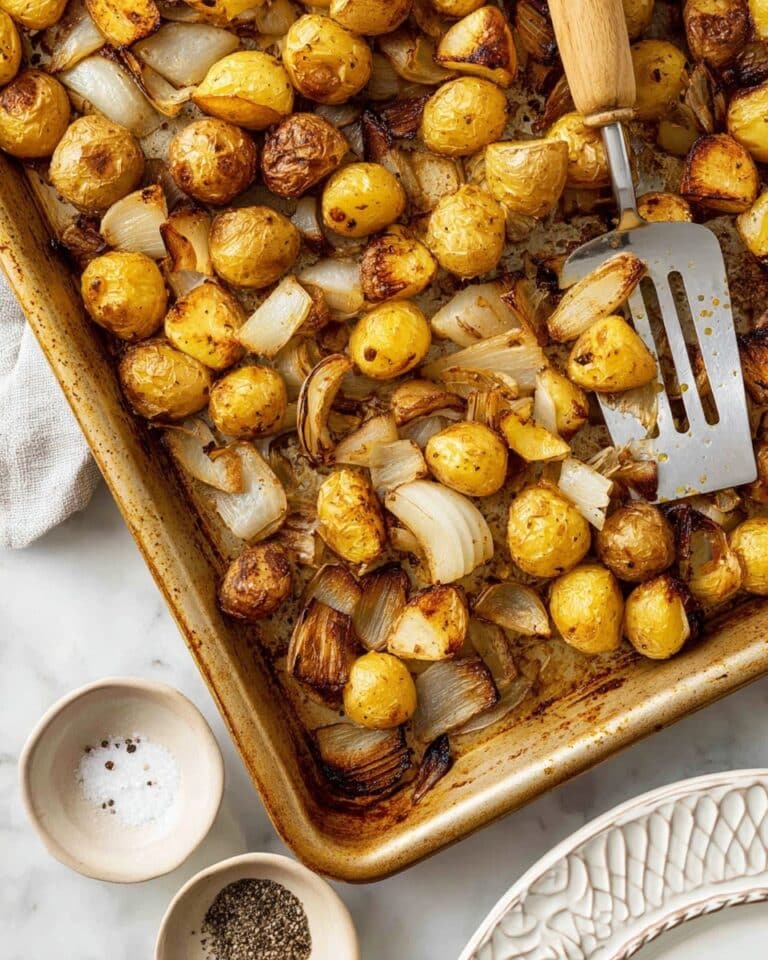Roasted Baby Potatoes and Onions with Garlic and Herbs Recipe