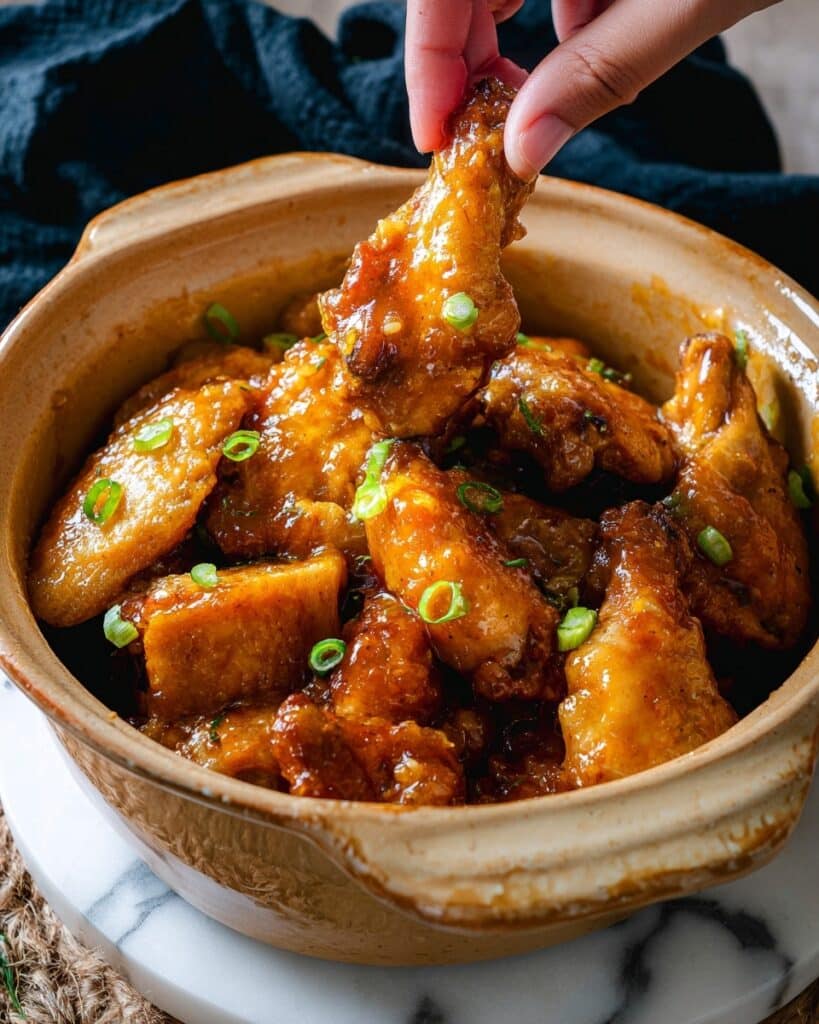 Chinese Chicken Wings with Taro and Shiitake Mushroom Recipe