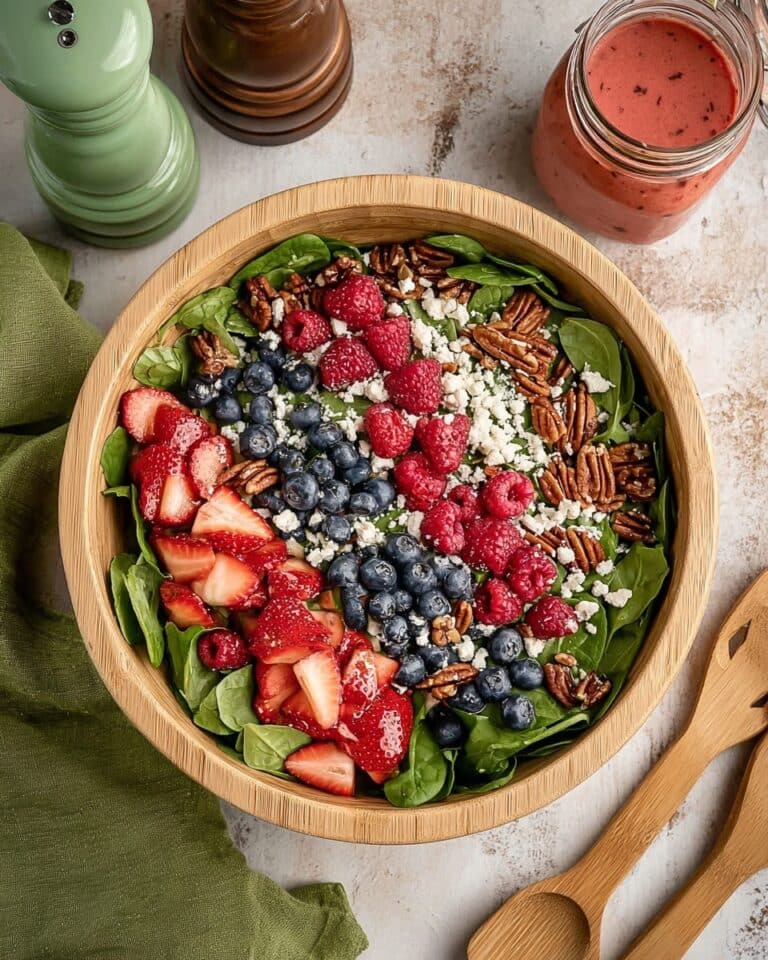 Berry Spinach Salad with Raspberry Vinaigrette Recipe