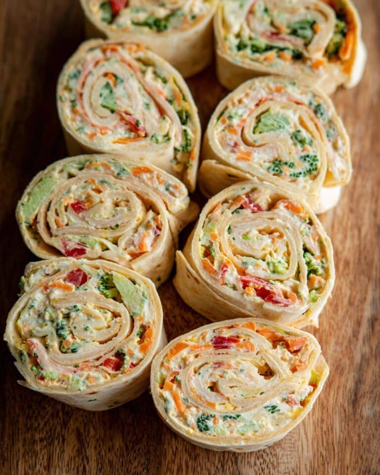 Vegetable Cream Cheese Tortilla Roll Ups Recipe