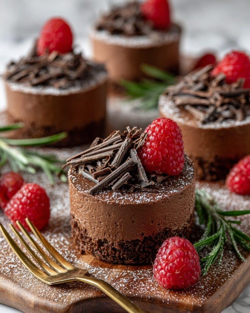 Mini Chocolate Cakes with Rich Chocolate Buttercream and Elegant Garnishes Recipe