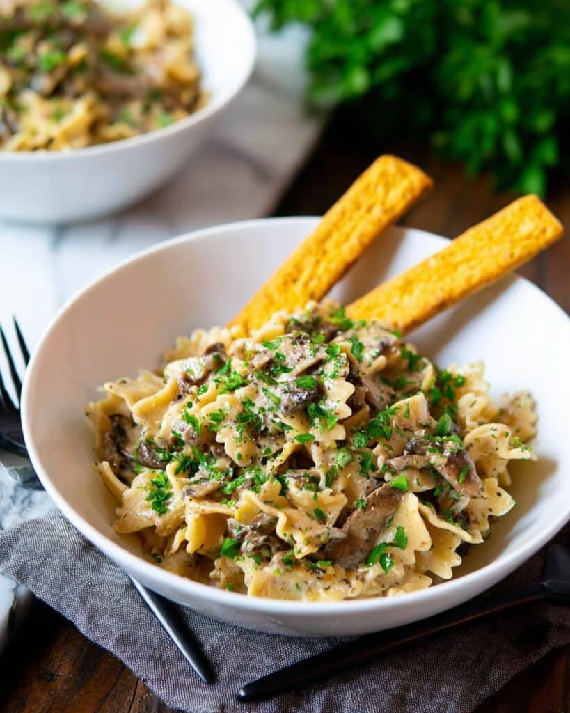 Garlic Mushroom Pasta Recipe