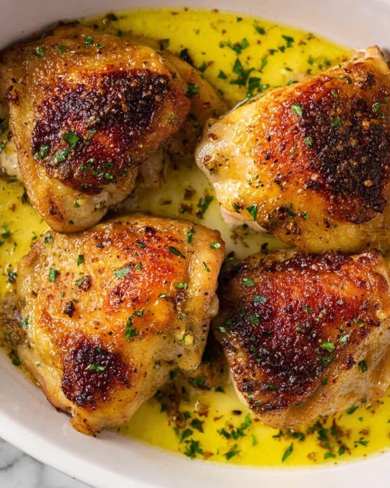 Amish Baked Chicken Thighs in Creamy Herb Gravy Recipe