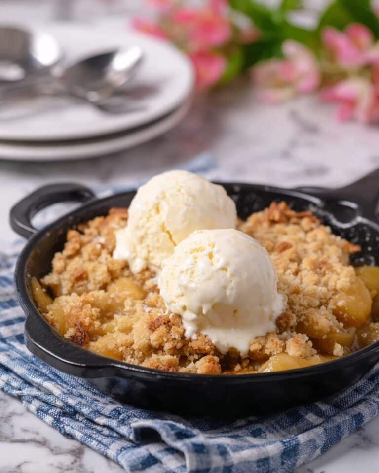 Small Batch Peach Cornmeal Cobbler for Two Recipe