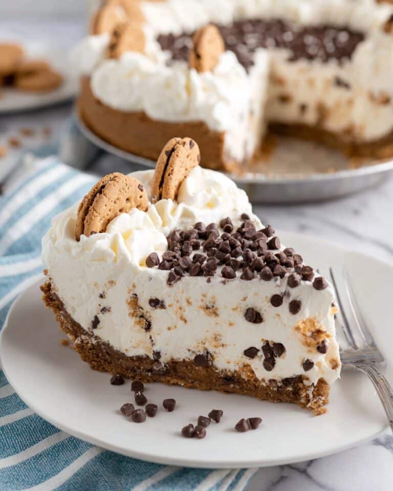 No Bake Chocolate Chip Cookie Cheesecake Recipe